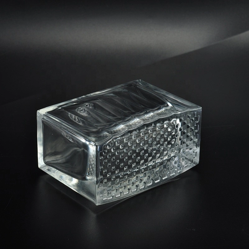 Empty square fragrance crystal perfume glass bottles 100ml