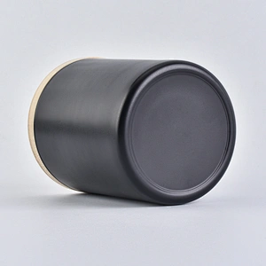 10oz matte black glass candle holders