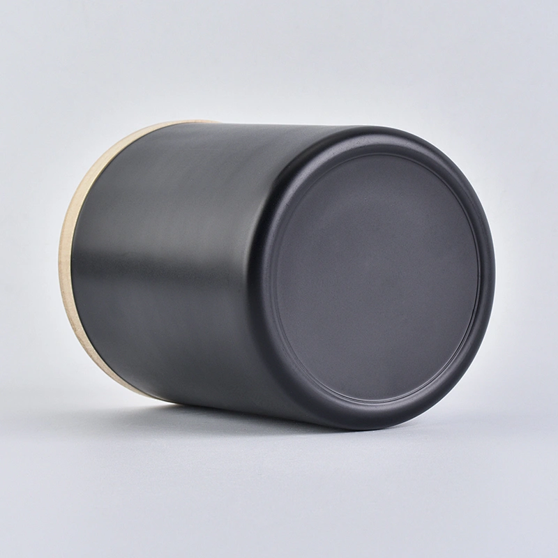 10oz matte black glass candle holders
