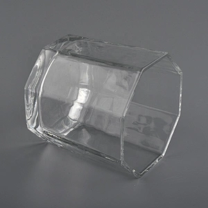 Sunny decorative clear hexagon soy wax candle glass jar 8oz 10oz