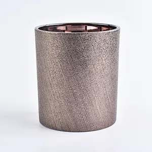 luxury sleeve leather glass candle holder