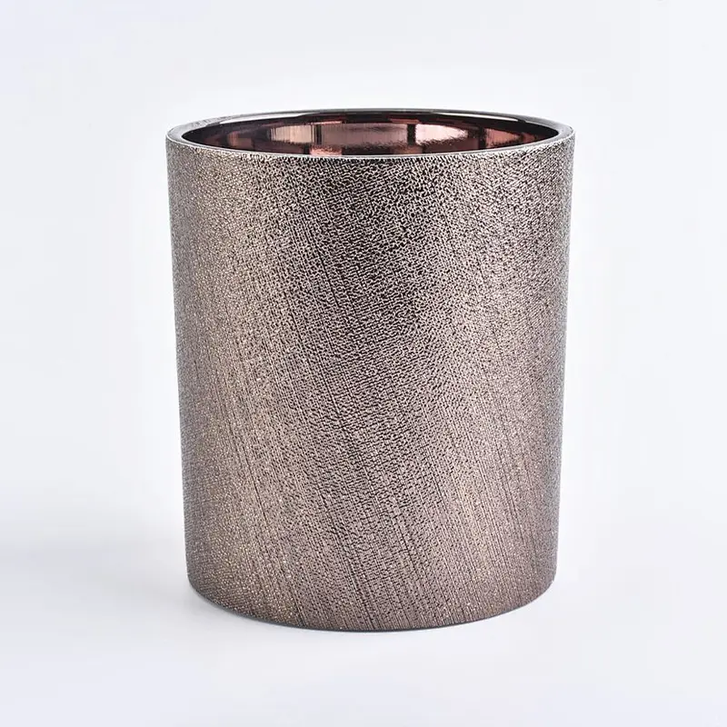 luxury sleeve leather glass candle holder