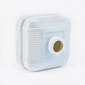 Luxury square blue ceramic reed diffuser bottles for home decorations