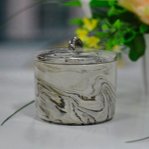 Vintage home decoration votive ceramic candle holders with cover