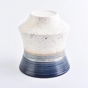 Wholesales custom glazed ceramic jar for candle home decoration