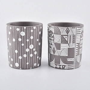10oz New design empty tealight grey ceramic candle holder