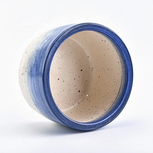 Wholesales glazed round ceramic candle holder for home decor