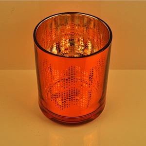 10oz Wholesales mercury glass candle jars with lid