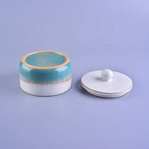 Wholesales round ceramic jar candle with lids 10oz 12oz