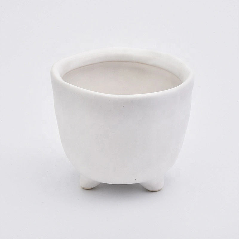 Wholesales Rustic standing white candle vessel