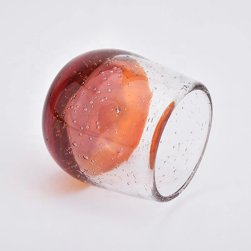 Wholesales custom tealight bubble glass candle holder