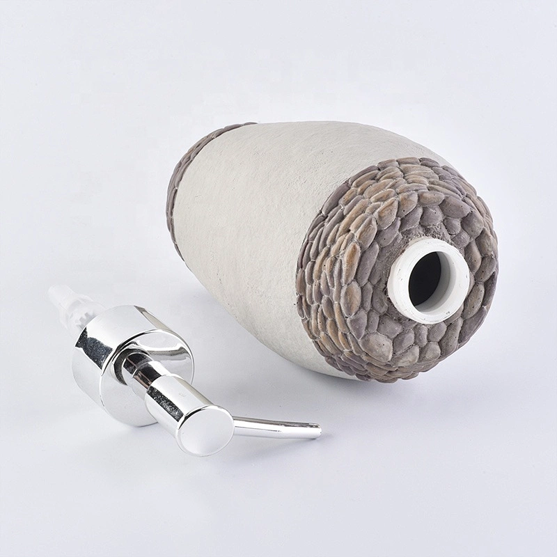 Wholesales grey cement bathroom Lotion dispenser accessories sets