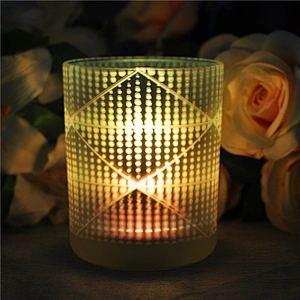 Custom frosted tealight glass jars for candle making