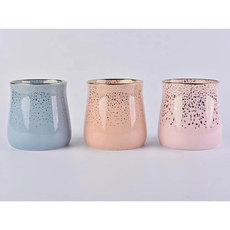 Wholesales glazed luxury ceramic candle jars 10oz 12oz