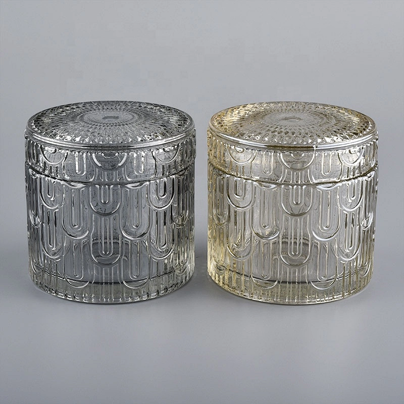 Luxury Geo cut candle holder glass