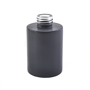 Black cylinder glass diffuser bottle glass perfume bottle fragrance