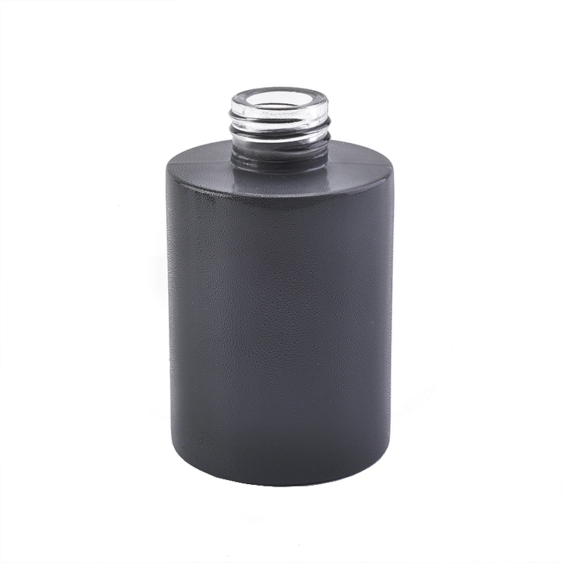 Black cylinder glass diffuser bottle glass perfume bottle fragrance