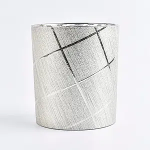 luxury white glass custom candle glass jars