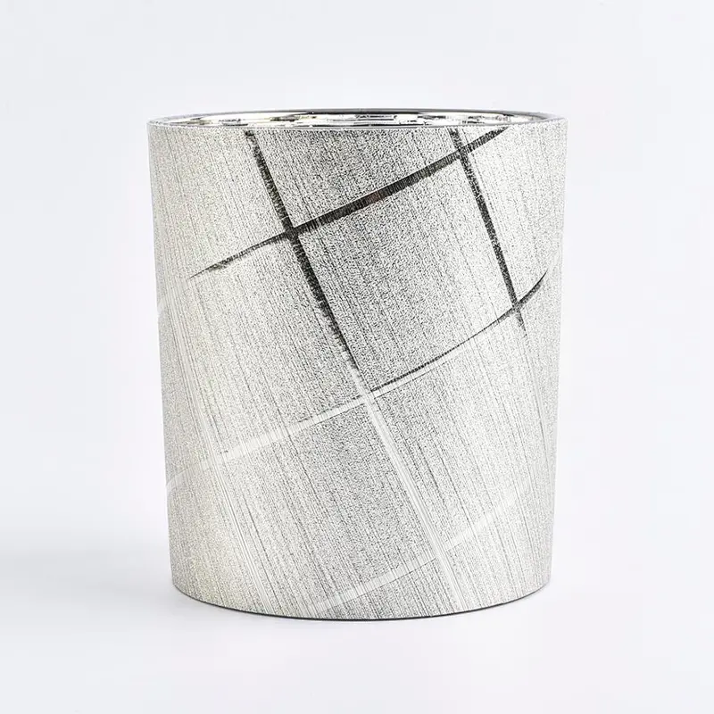 luxury white glass custom candle glass jars