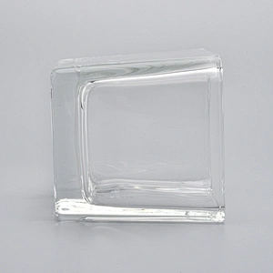 home decor small square glass candle jar