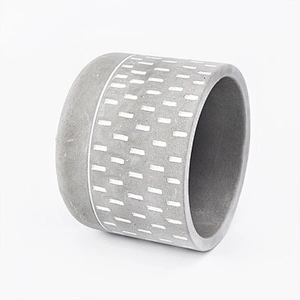 11oz engraving grey cement candle holders home decorations