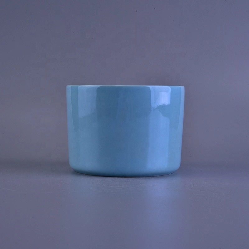 8oz iridescent ceramic jar candle home decor wholesales