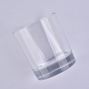 luxury 7oz thick base glass candle jars