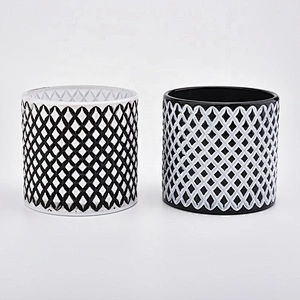 Custom round glass candle vessel home decor