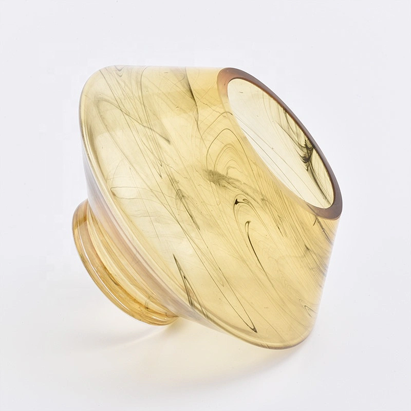 Luxury decorative tealight gold glass candle jar container