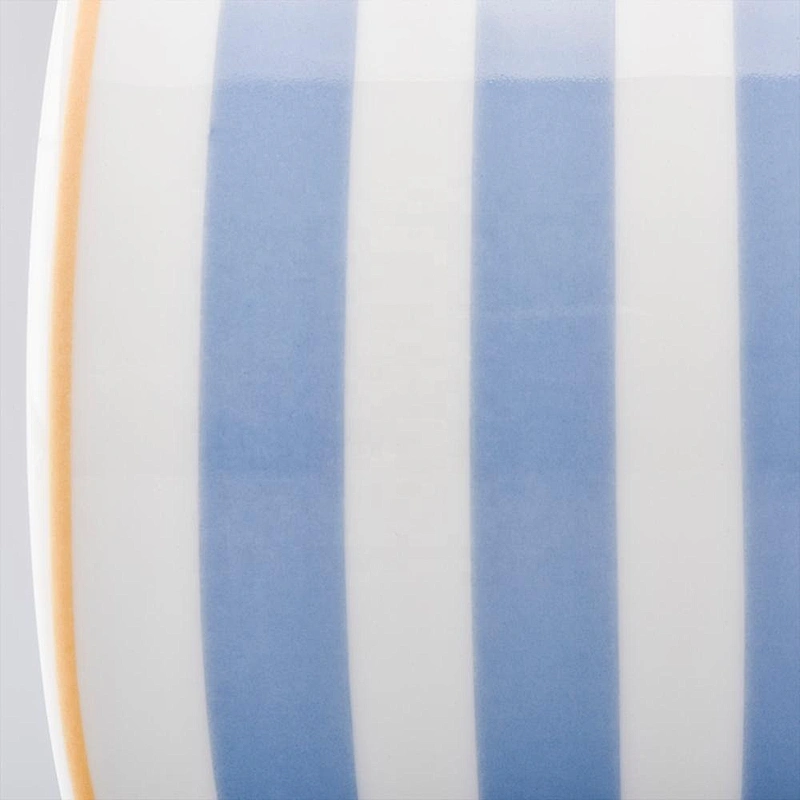 Sunny empty tealight custom blue ceramic candle jar holders