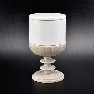 Matte White Ceramic Candle Jars With Lids