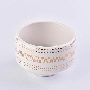 Wholesales hot stamping decorative marble ceramic candle holders