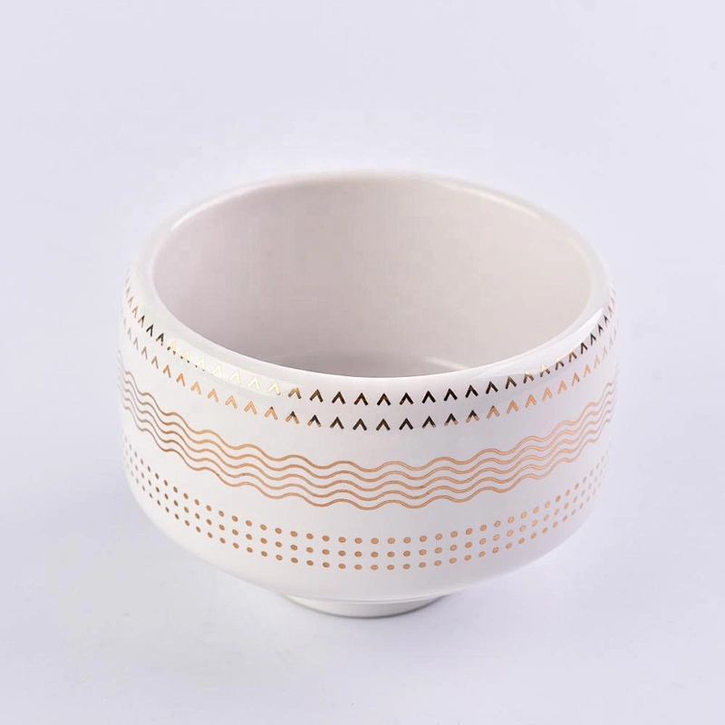 Wholesales hot stamping decorative marble ceramic candle holders