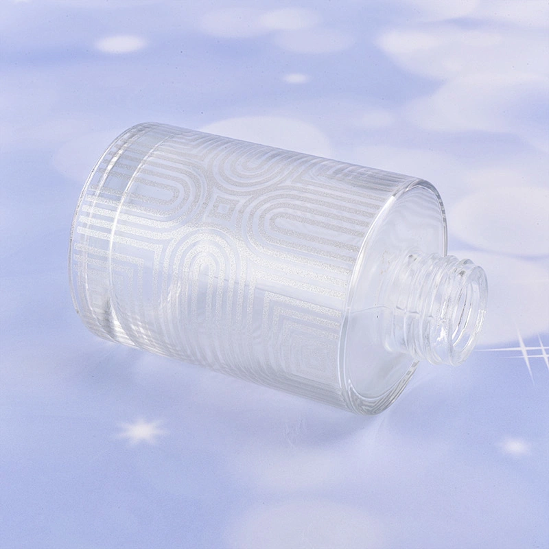 Cylinder decal bronzing glass diffuser bottle glass perfume bottle fragrance