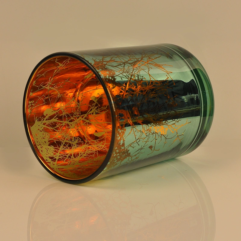 Suppliers cylinder glass candle holders logo custom with metal lid
