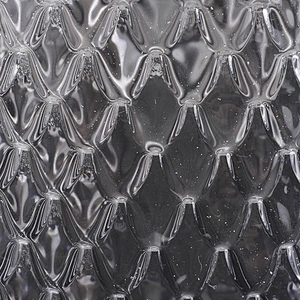 Clear engraving glass candle cup home decor