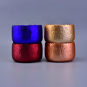 16oz geometric plating pottery ceramic candle jars