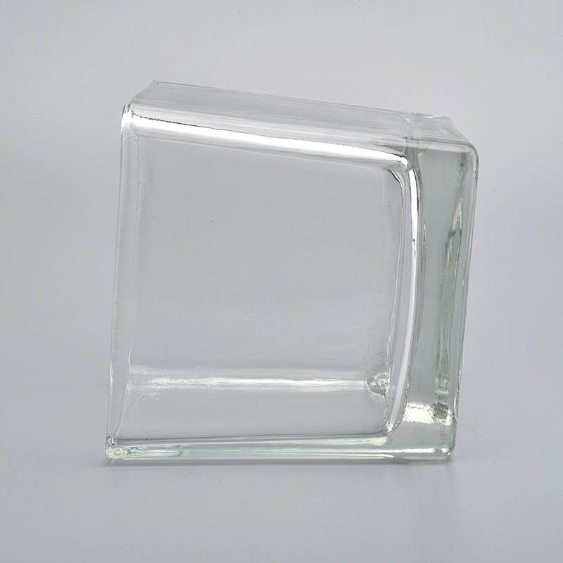 home decor rectangle glass candle jar
