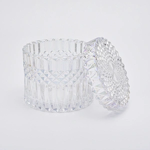 480ml Luxury Christmas Ion Plating  Glass Candle Jar With Lids