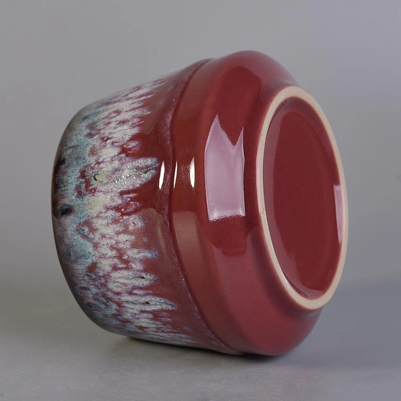 Hot sales home decoration ceramic candle holders wholesales 10oz 16oz