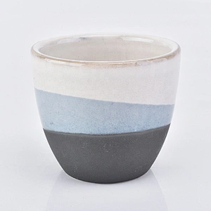 Wholesales Vintage frosted tea light ceramic candle jar