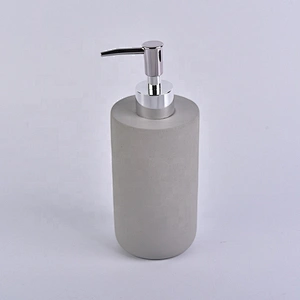 grey concrete soap Lotion bottle tumbler  bathroom accessories set