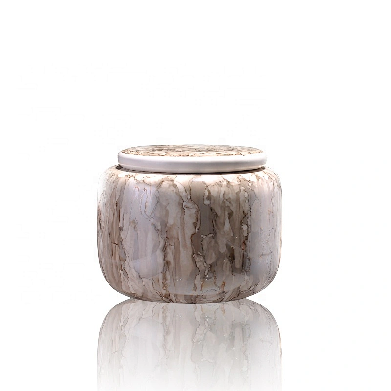 8oz Home decor colored ceramic candle container with lid