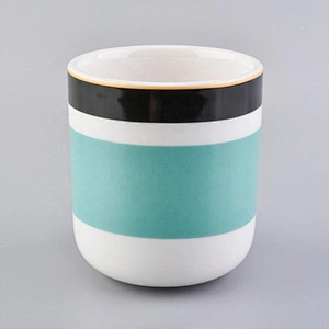 6oz 8oz 10oz Wholesales rainbow colorful custom ceramic candle jar