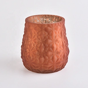 Wholesales restaurant table color candle glass holders