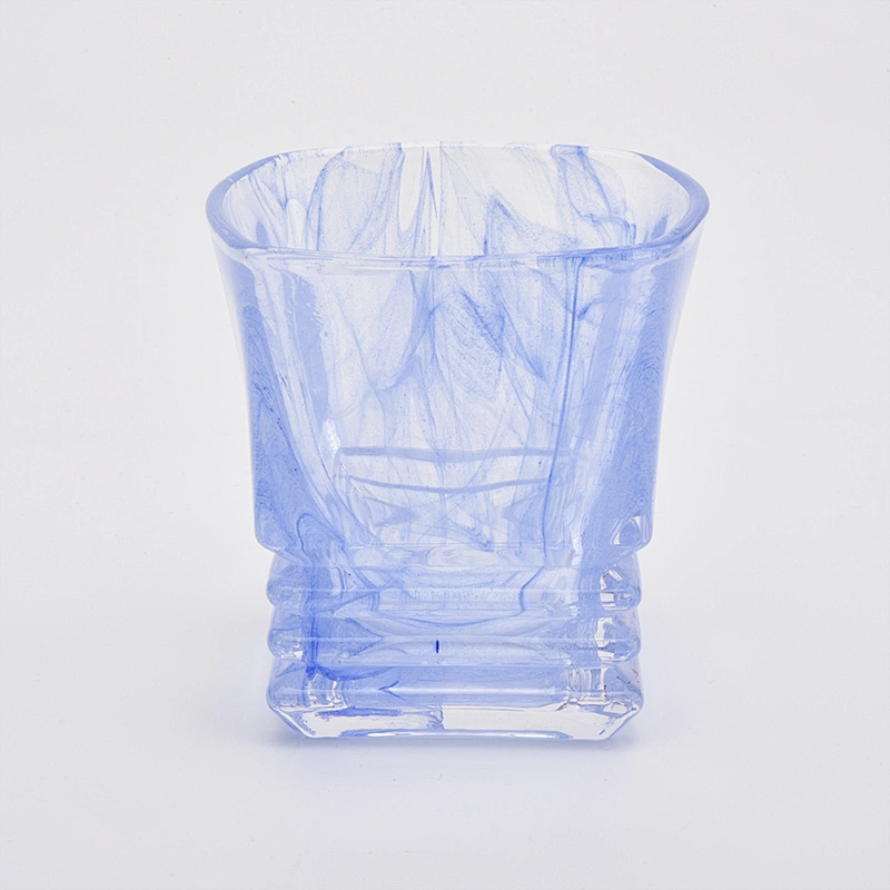 130ml smoke appearance pigment glass candle jar for home decorations