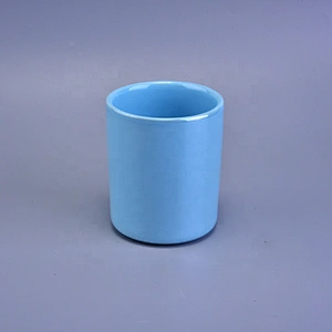10oz gold pillar bling ceramic candle holders
