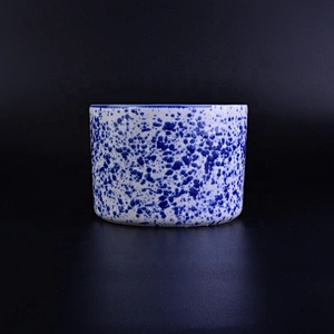 Vintage customized round terrazzo candle jars