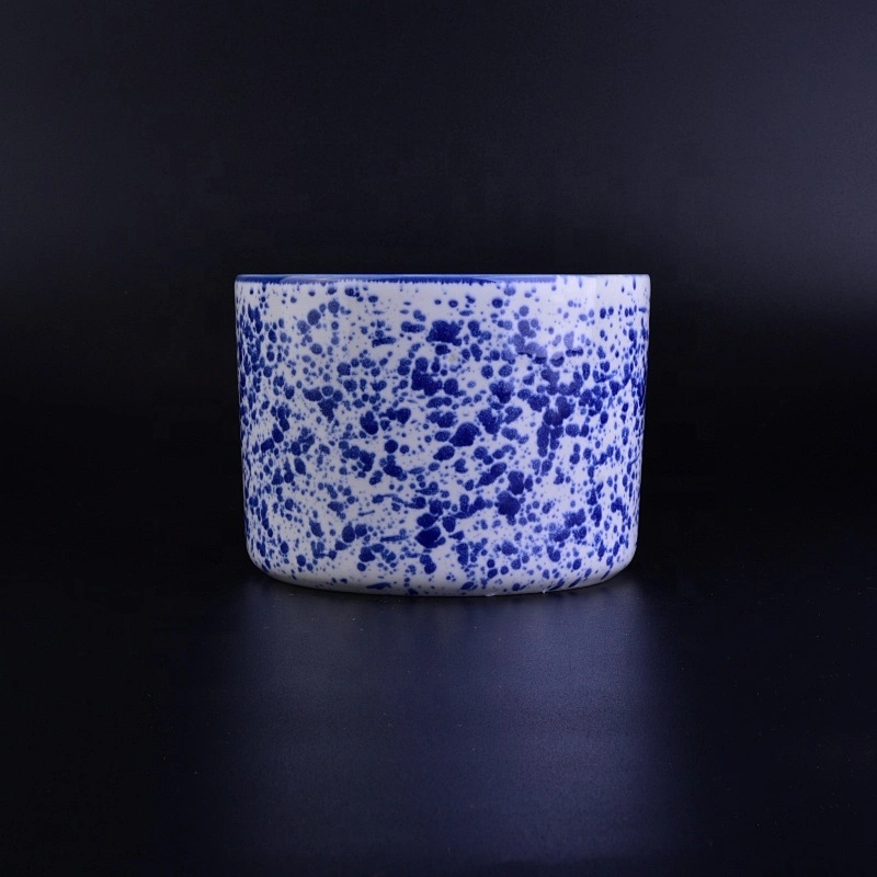 Vintage customized round terrazzo candle jars