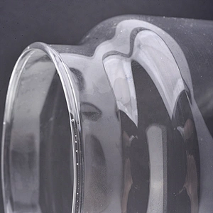 High clear glass candle jar tin home decor